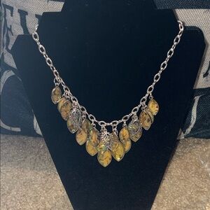 Premier Designs Gold Leaf Charm Necklace